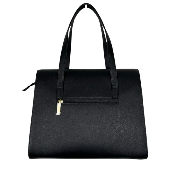 PUCCINI NWT Black Vegan Leather Shoulder Handbag - Picture 6 of 15